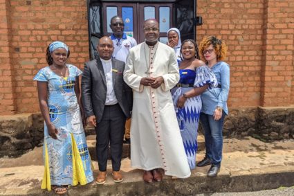 His lordship bishop Abraham Kome sends the communication team of the Diocese of Bafang on mission